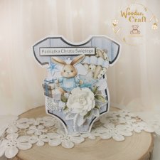 Kartka body na chrzest, roczek, narodziny "CuteBabyGirl" GOTOWA