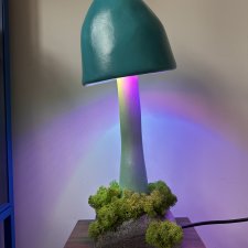 Poświetlany grzybek- lampka "Turkusik"