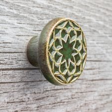 Gałka do mebli zielono-brązowa, wz.1