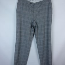 Oscar Jacobson eleganckie spodnie kratka z wełną 36 / 31 - XL