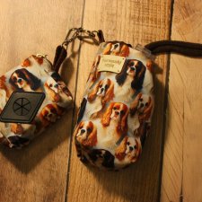 Zestaw saszetka na smaczki i woreczki # cavalier king charles spaniel