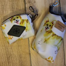 Zestaw saszetka na smaczki i woreczki # corgi