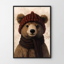 Plakat Miś vintage - format A4