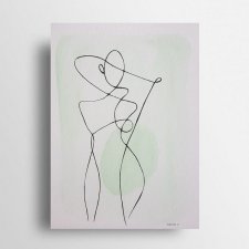 Kobieta-minimalizm-akwarela formatu 24/32 cm