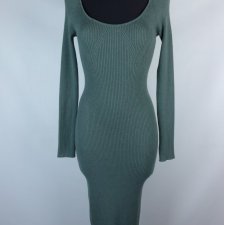 H&M dopasowana sukienka midi dzianina z metką / S