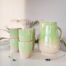 Serwis do napojów Maria, seledyn, PRL