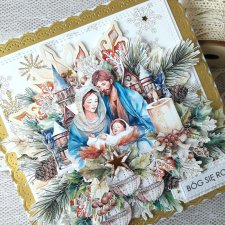 Kartka świąteczna ze świętą rodziną