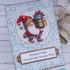 Kartka świąteczna z gnomem 2