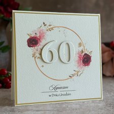 Personalizowana kartka na 60 urodziny, BH 50