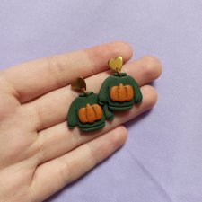 Kolczyki z gliny polimerowej sweterki