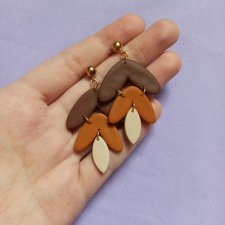 Kolczyki z gliny polimerowej listki