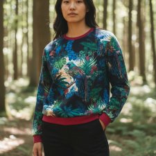 Bluza wzór flora i fauna