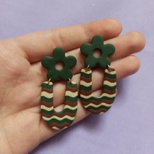 Kolczyki z gliny polimerowej jesienne fale