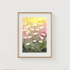 Oryginalna akwarela A4. Łąka