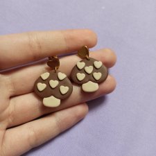 Kolczyki z gliny polimerowej grzybki