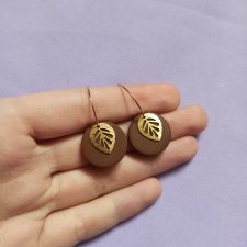 Kolczyki z gliny polimerowej listki 3w1