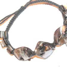 SZNURKOWA bransoletka perłowe elementy