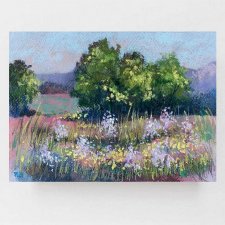 Łąka  - praca wykonana pastelami