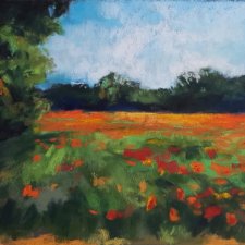 Łąka- rysunek pastele