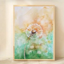 Dmuchawiec - obraz  akwarela