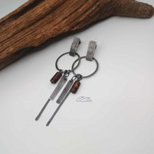 Kolczyki z bursztynem.