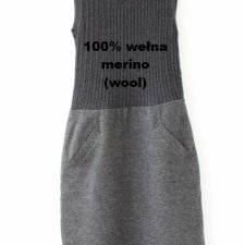 exclusive 100% wool dress SOPHIE FAROH merino Zegna