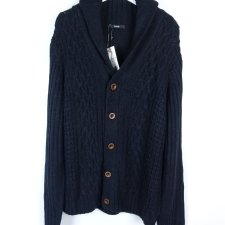 George męski grubszy rozpinany sweter akryl / XL z metką