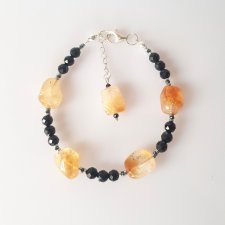 Bransoleta z Cytrynem i Turmalinem