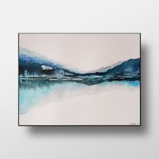 Pejzaż -obraz akwarela