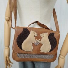 Urocza torebka na jesień wiewiórki brązowa
