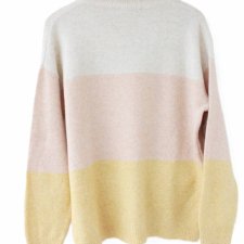 Sweter vintage pasy pastelowy TU