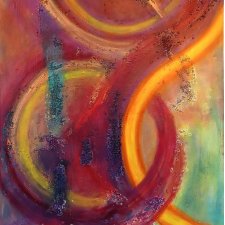 INFERNO obraz ręcznie malowany 70x90 cm