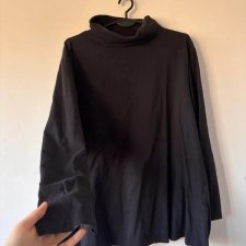 Czarny bawełniany golf basic