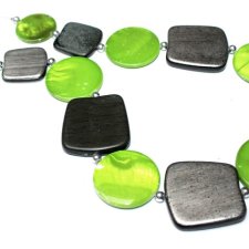 KRÓTKI naszyjnik kolia limonkowe pastylki