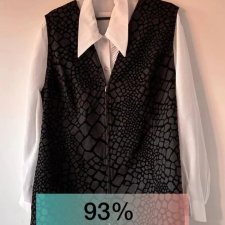 Wełniana kamizelka vintage w stylu blackpatternvest