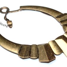 WYJĄTKOWY  naszyjnik mosiężne blaszki