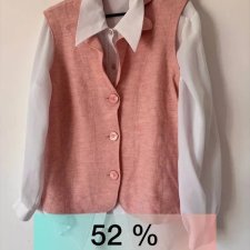 Różowa wełniana kamizelka vintage – kobiecy pastelowy old money styl