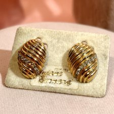 ❦❀❦ Pozłacane klipsy vintage ❦❀❦