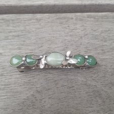 Agaty na zielono - klamra do włosów