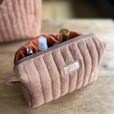 Lniana kosmetyczka box - ruda