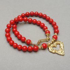 Statement /marmur red/ 22.10.25 naszyjnik Szlachetna kolekcja