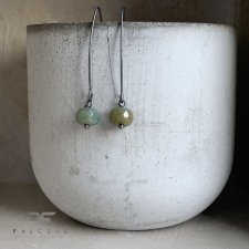 Kolczyki ze srebra i kamieni Leśne Nimfy