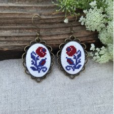 Kolczyki z haftem ukraińskim