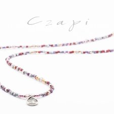 gwiezdny pył 014 - naszyjnik z labradorytem i kwarcem dymnym