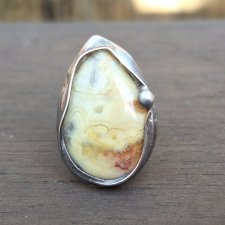 Szalony agat - pierścionek regulowany