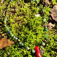 Długi naszyjnik z kamieni naturalnych