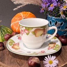Niemiecka porcelana Winterling filiżanka i spodek wzór owoce