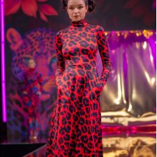 Sukienka z golfem - Agata Solar Tropic