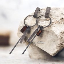 Kolczyki z bursztynem.