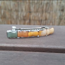 Agaty na kolorowo - klamra do włosów